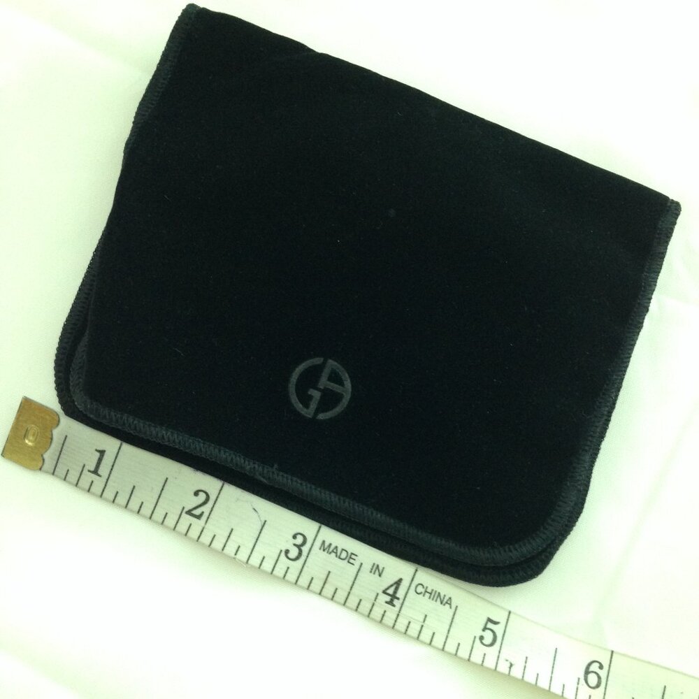 5/$20| ***** Giorgio Armani Makeup Pouch, Velvet Black, Flap Style